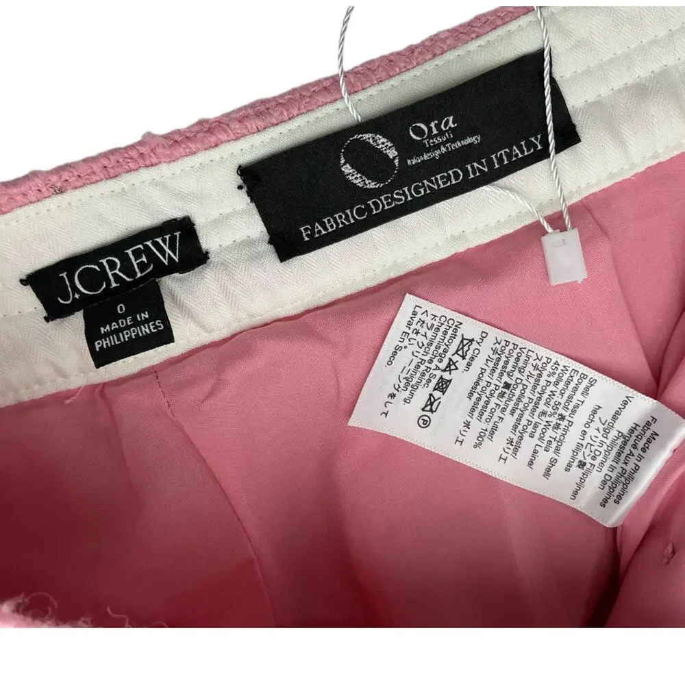J.Crew Tweed Pink Lady Skort Size 0 - Picture 4 of 4